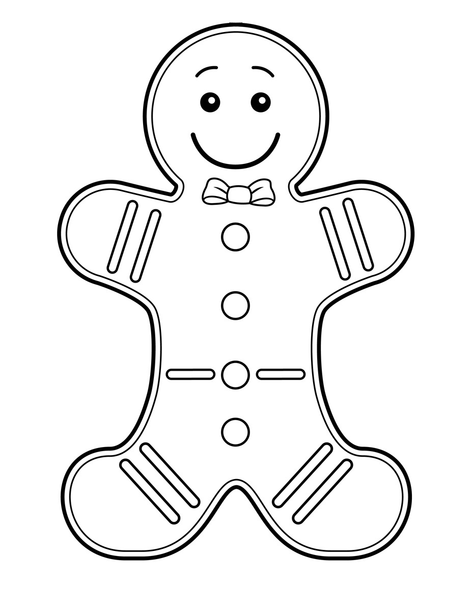 Free printable gingerbread man coloring pages for kids