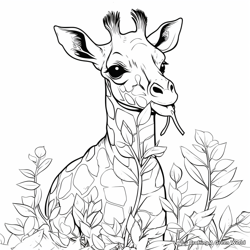 Giraffe coloring pages