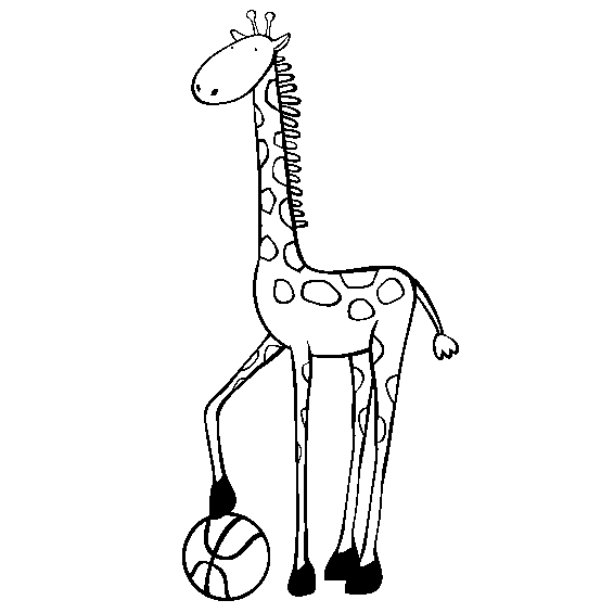 Giraffe coloring page