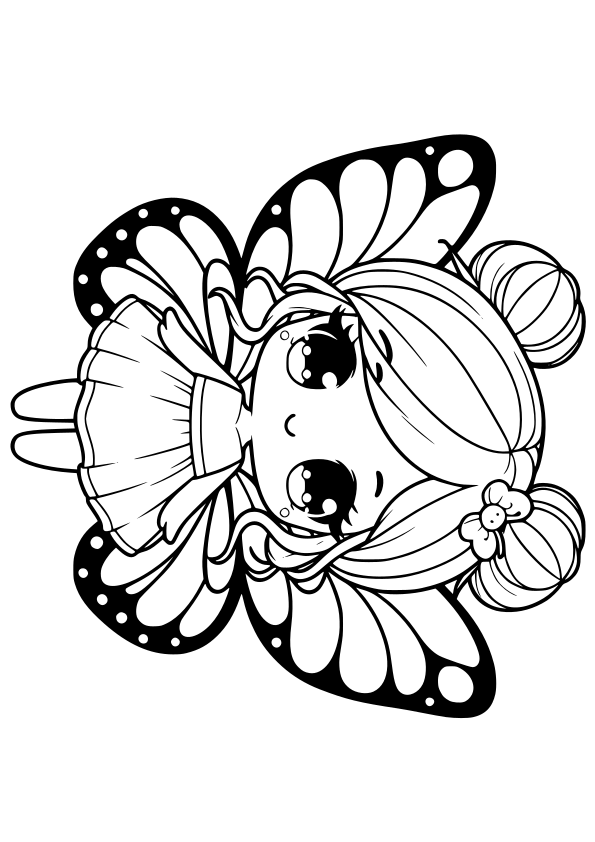 Fairy drawing for coloring page free printable nurieworld