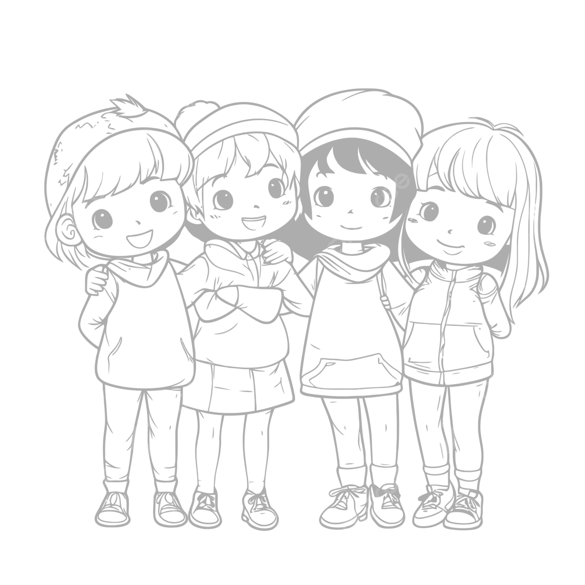 Girls coloring pages printable free download friends coloring page for free outline sketch drawing vector wing drawing girl drawing friends drawing png and vector with transparent background for free download