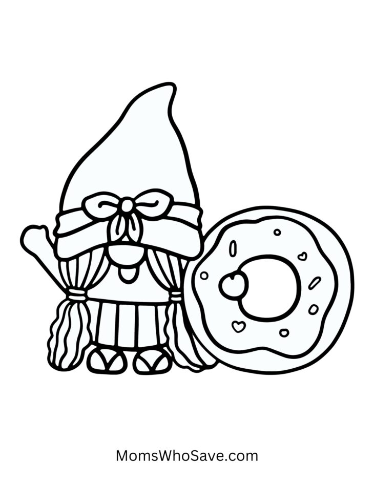Cute gnomes coloring pages free printables