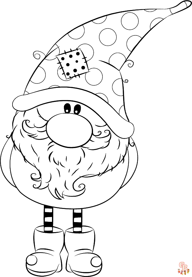 Gnome coloring pages free printable