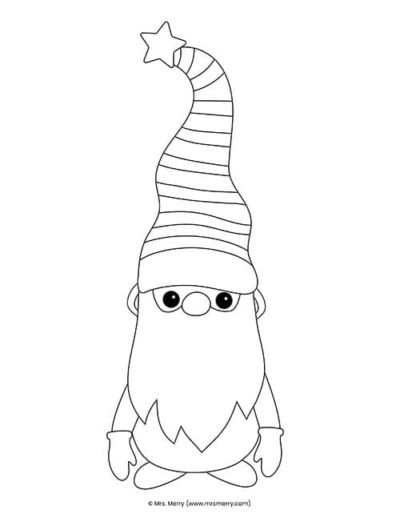 A free christmas gnome printable template mrs merry