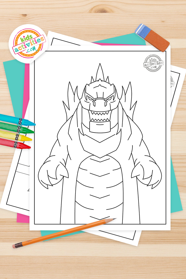 Free printable godzilla coloring pages kids activities blog
