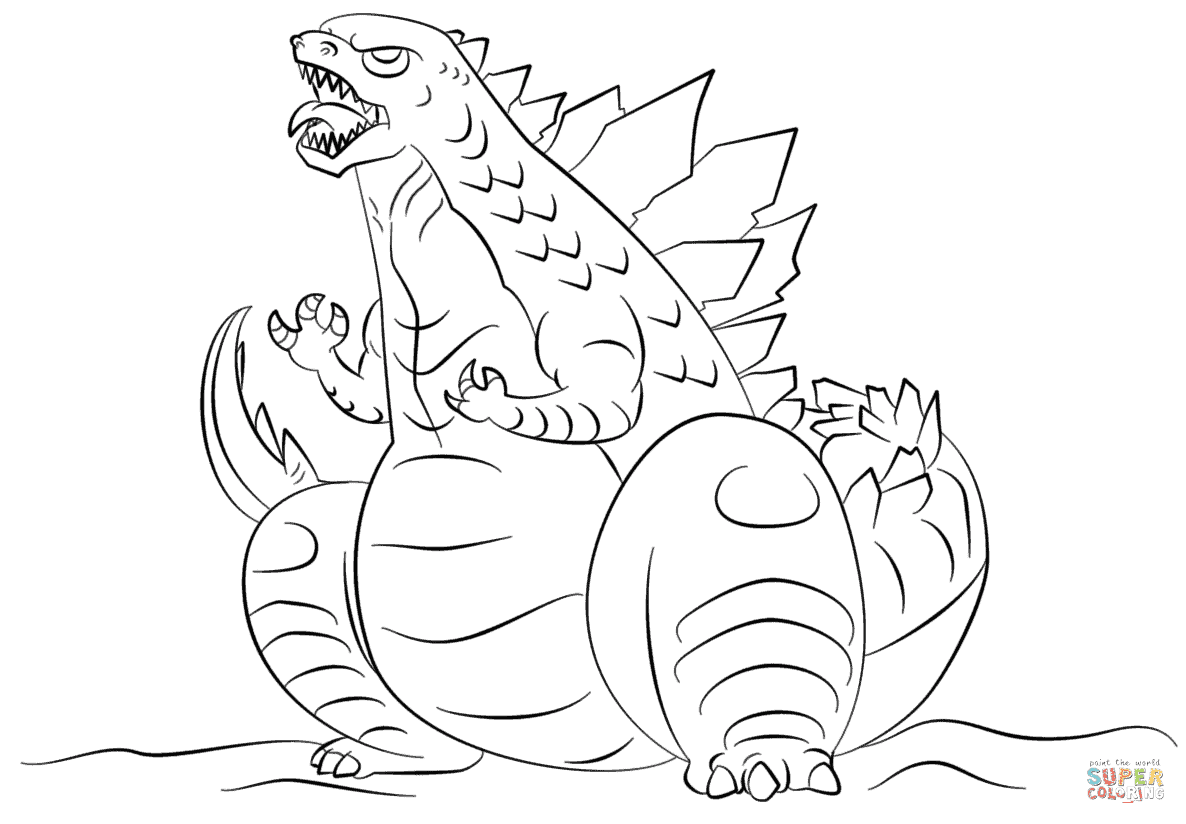 Free godzilla coloring pages