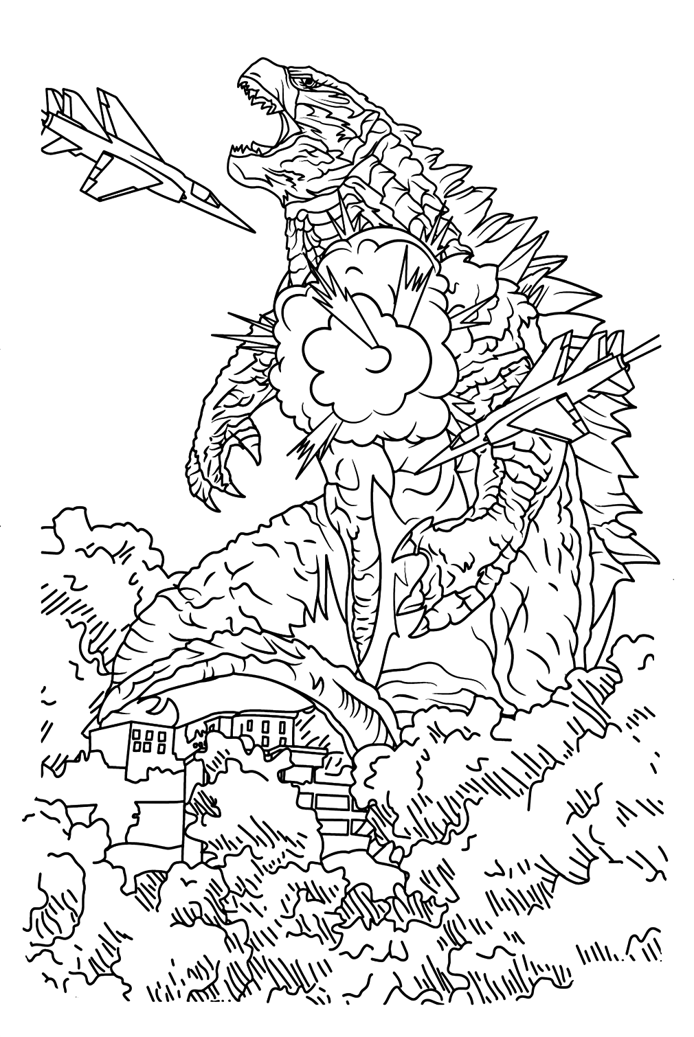 Godzilla coloring pages