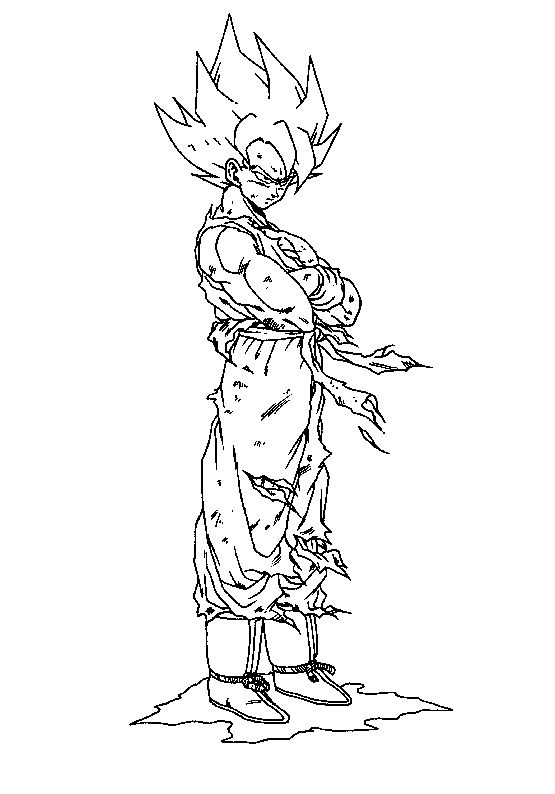 Free printable dragon ball z coloring pages for kids
