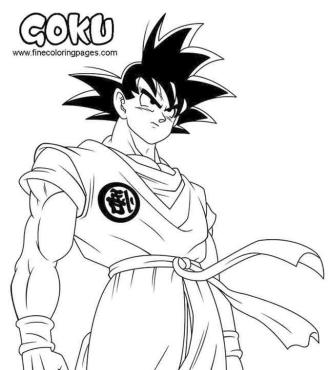 Free printable goku coloring pages