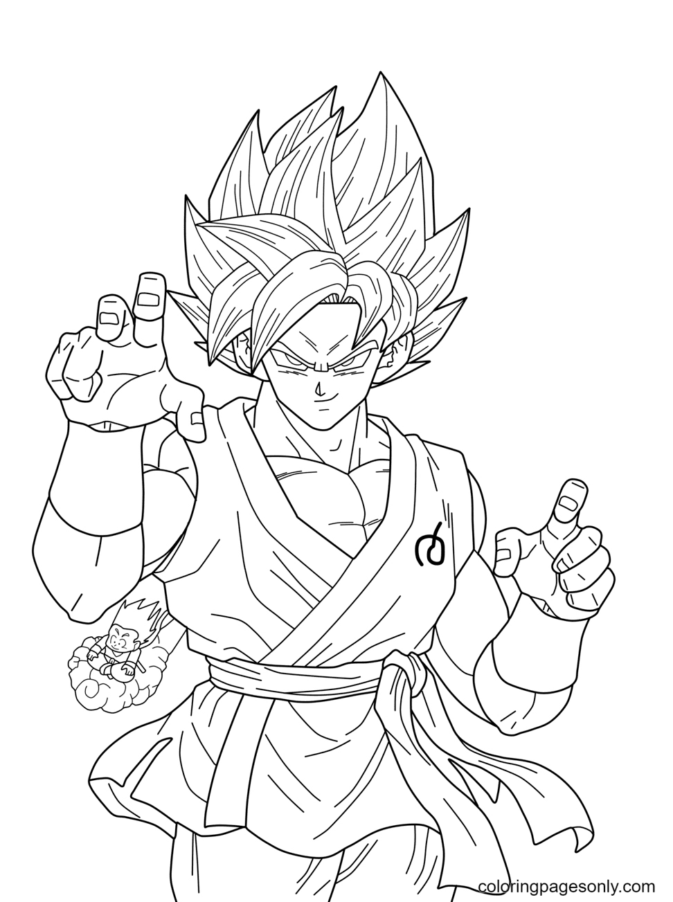 Son goku coloring pages
