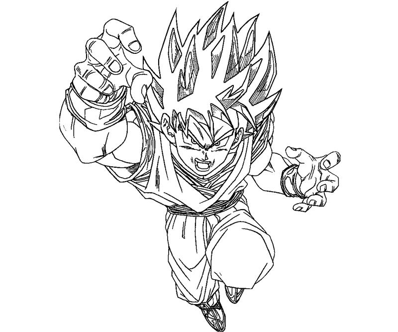 Goku coloring crafty teenager