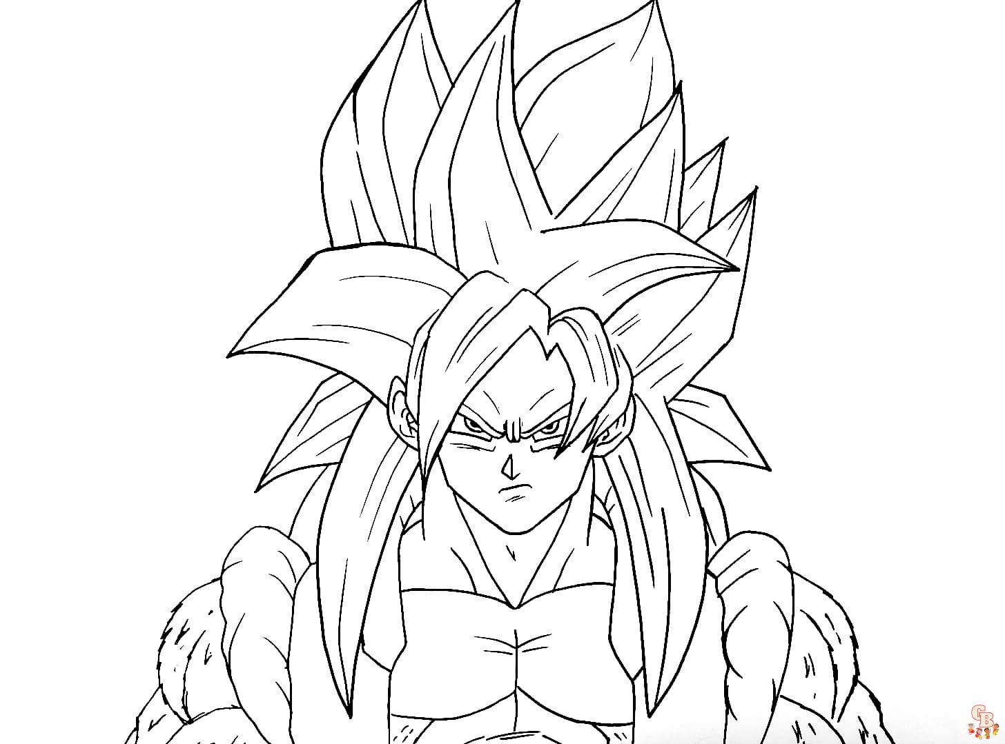 Dragon ball z gogeta coloring pages