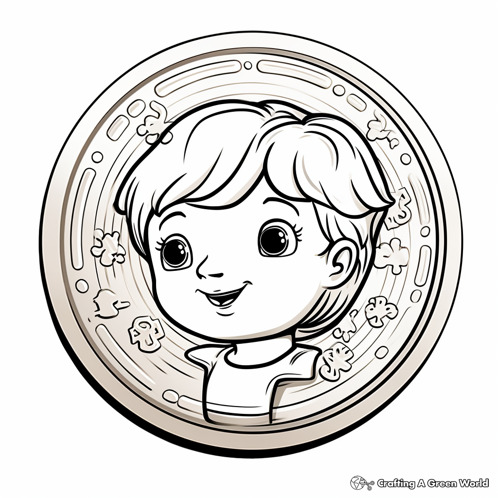 Gold coin coloring pages