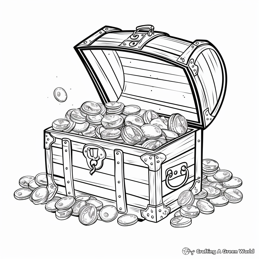 Gold coin coloring pages
