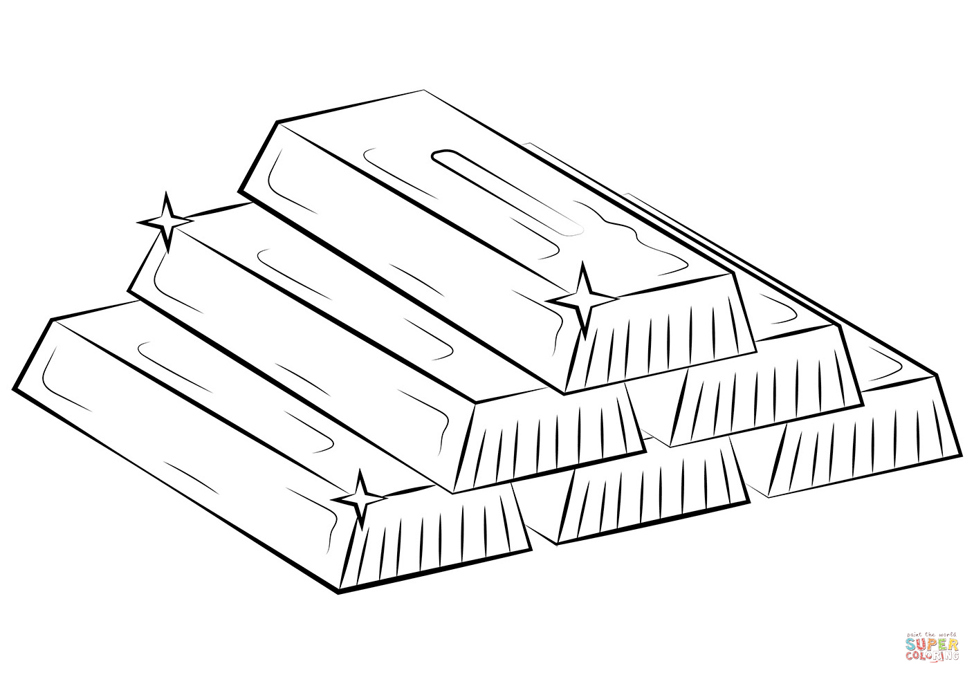 Gold bars coloring page free printable coloring pages