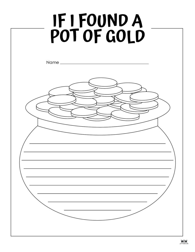Pot of gold templates coloring pages