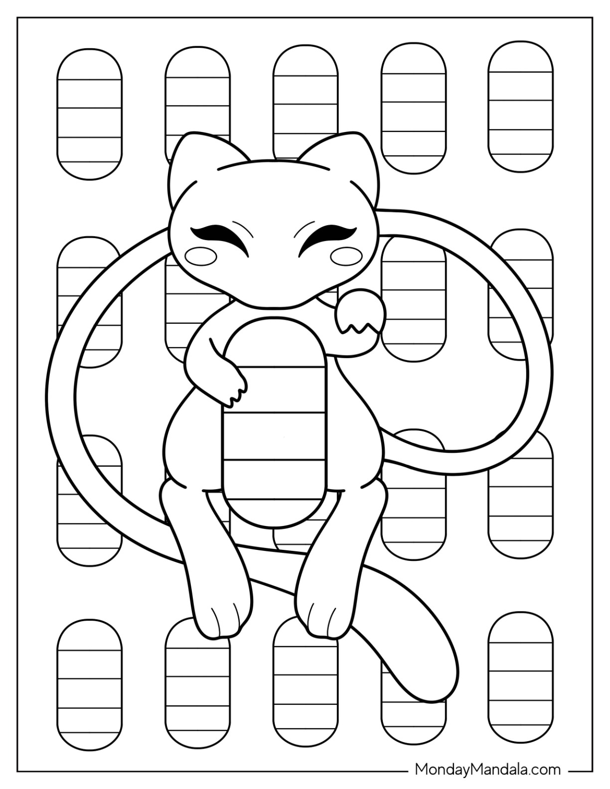 Mew coloring pages free pdf printables