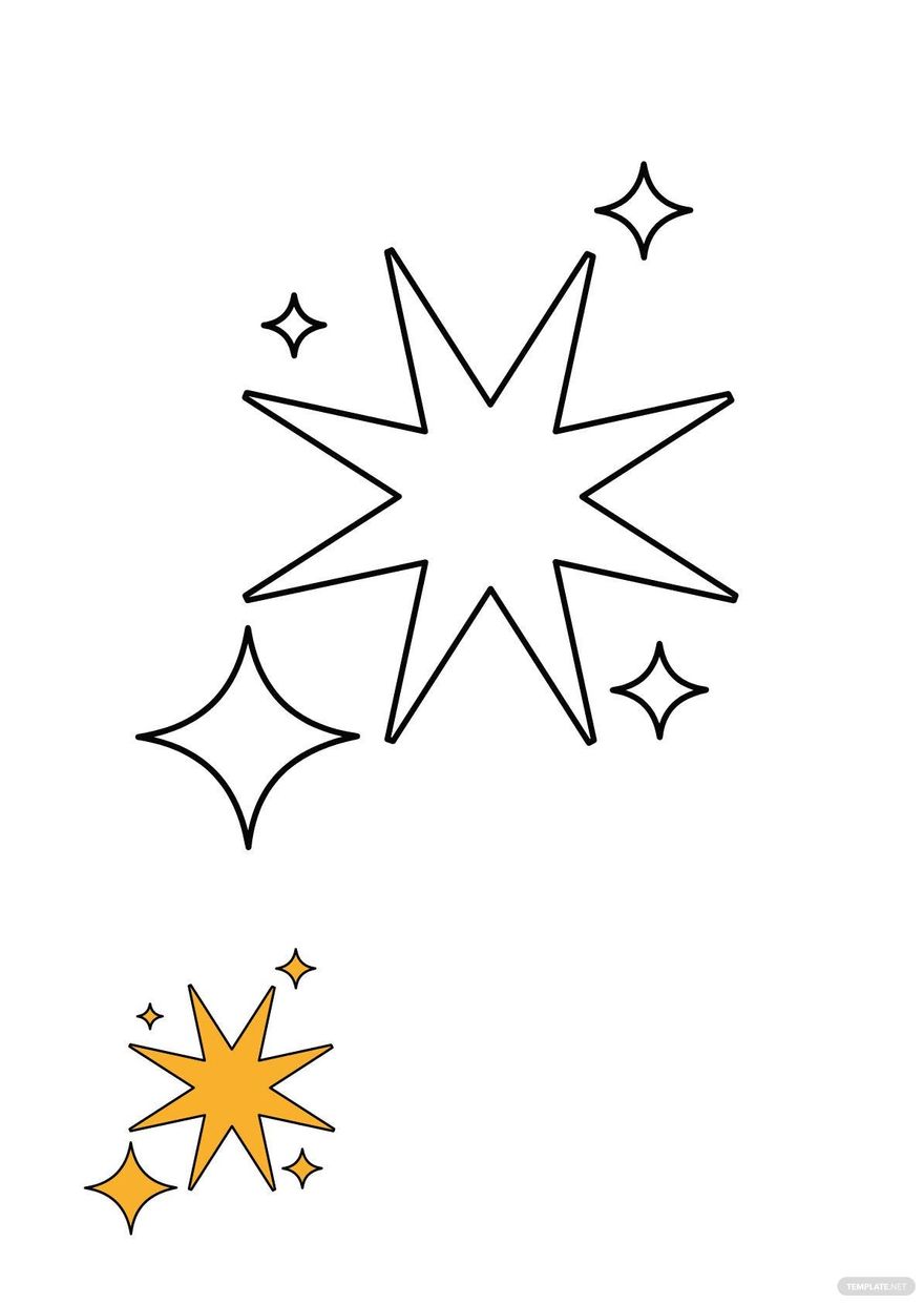 Free gold sparkle coloring page