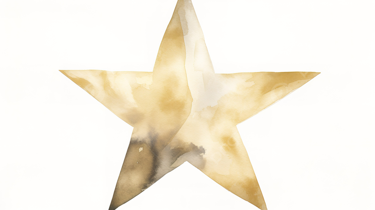 Gold star is painted on a white background star picture to print background image and wallpaper for free download
