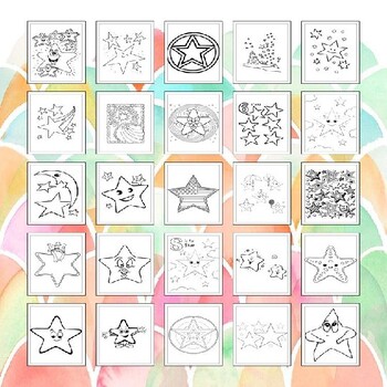 Bring the magic of the night sky into your home with our stars coloring pages
