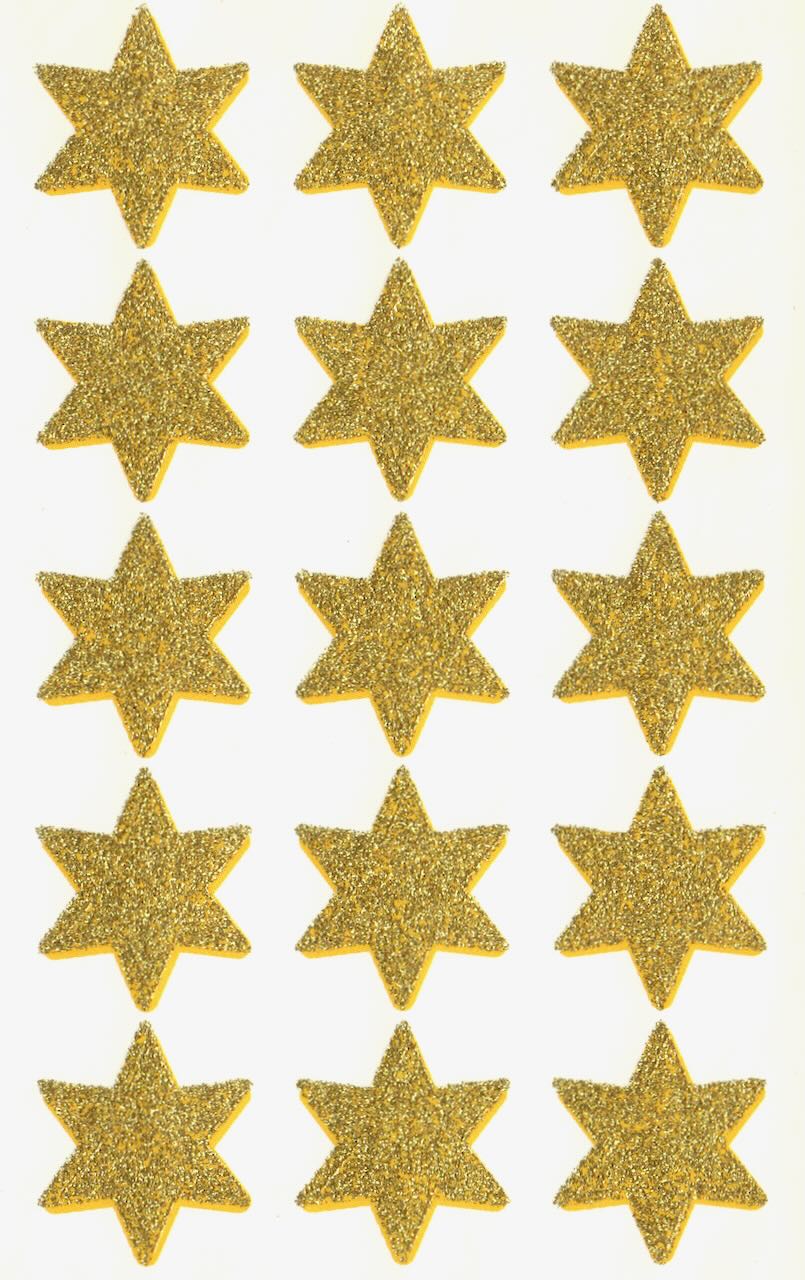 Gold glitter stars â rose mille