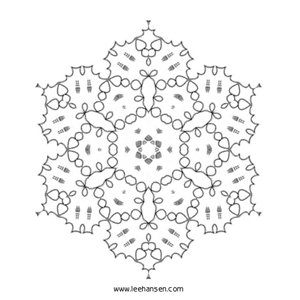 Star of david mandala coloring page