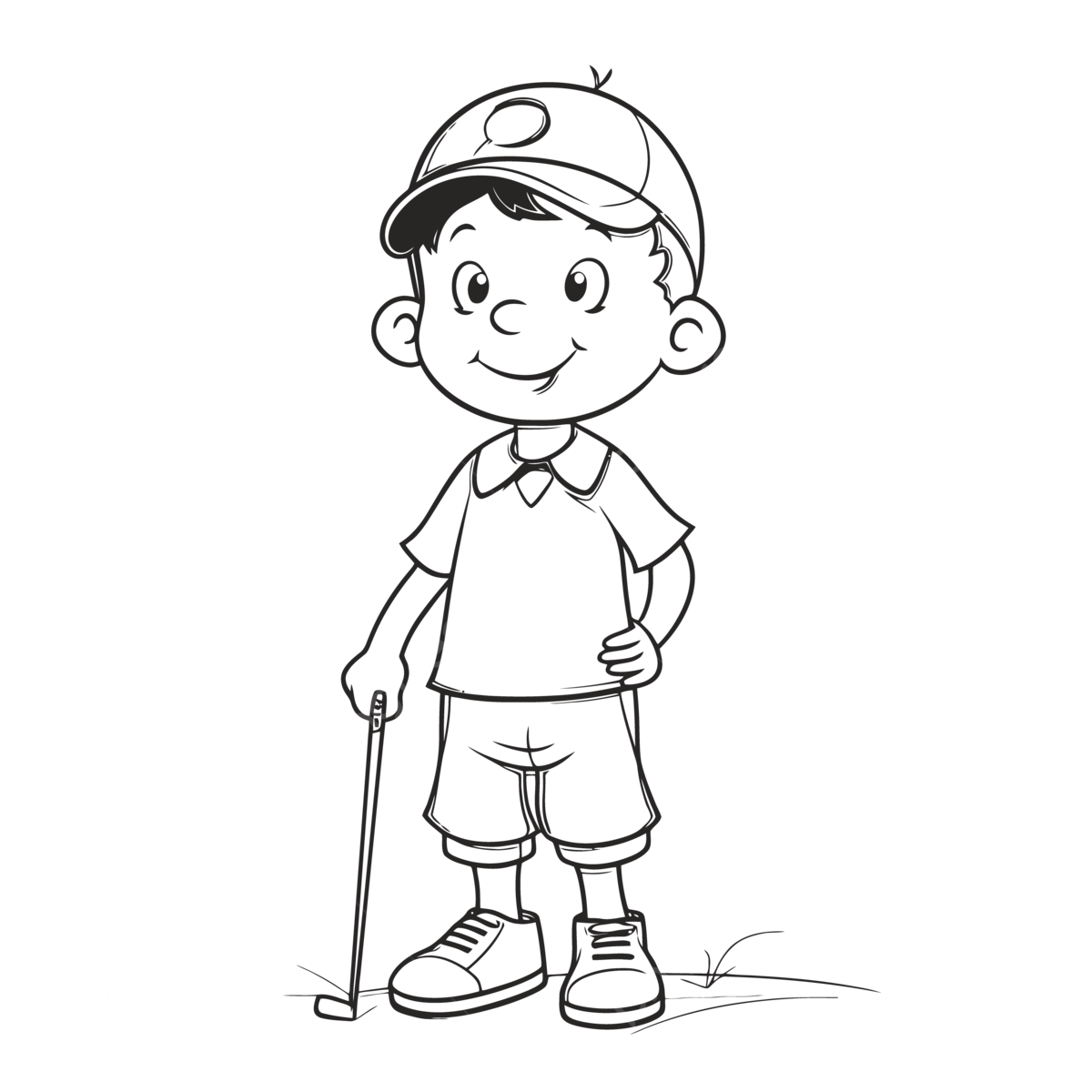 Golfboy mascot coloring page free printable coloring pages for adults outline sketch drawing vector wing drawing ring drawing golf drawing png and vector with transparent background for free download