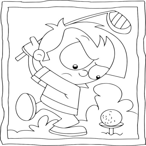 Golf coloring book easy and fun golf coloring pages for kids made by teachers