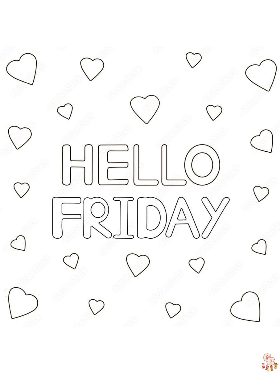Printable friday coloring pages free for kids and adults