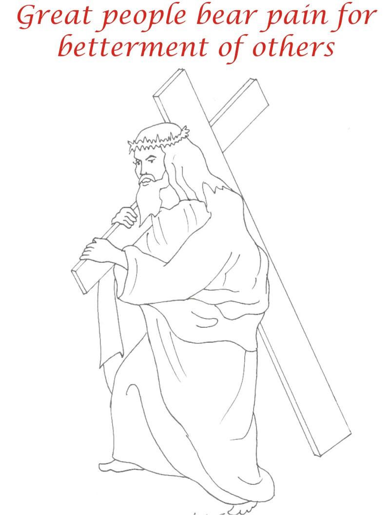 Good friday coloring printable page for kids