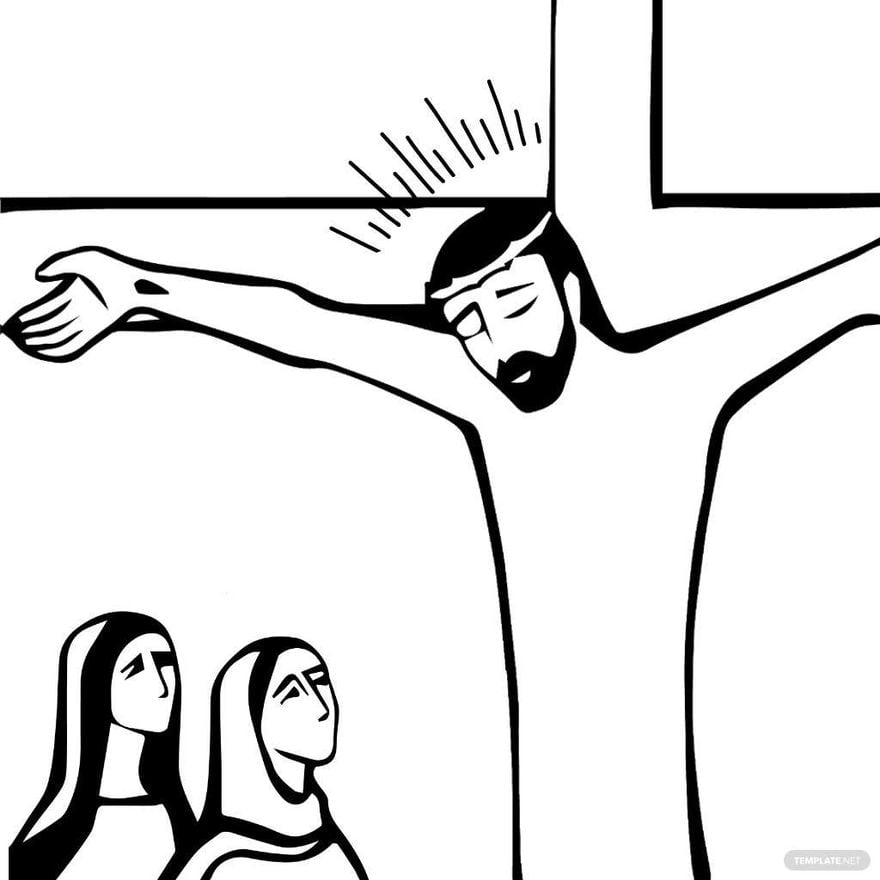 Free good friday cartoon drawing