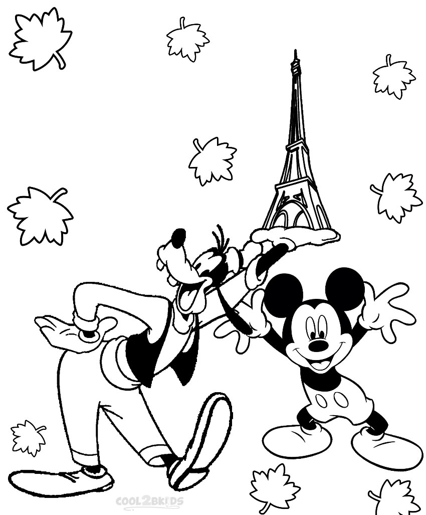 Printable goofy coloring pages for kids