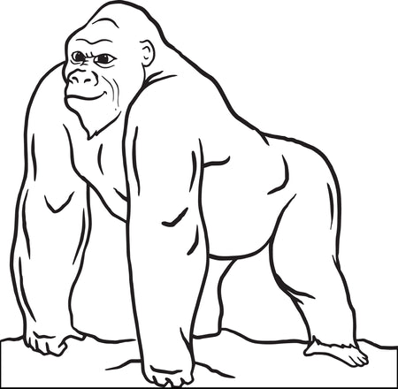 Free monkeys coloring pages for kids