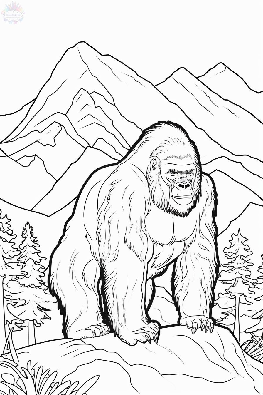 Gorilla coloring pages