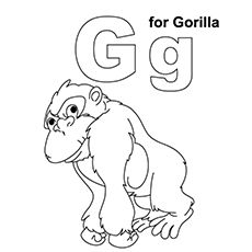 Cute free printable gorilla coloring pages online