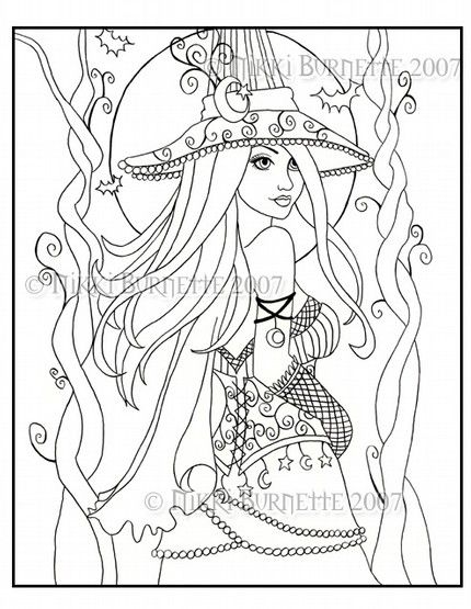 Artistic coloring pages with a gothic flair