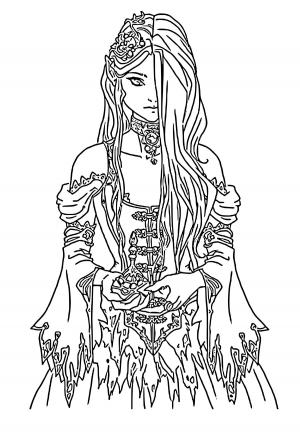 Free printable gothic coloring pages sheets and pictures for adults and kids girls and boys