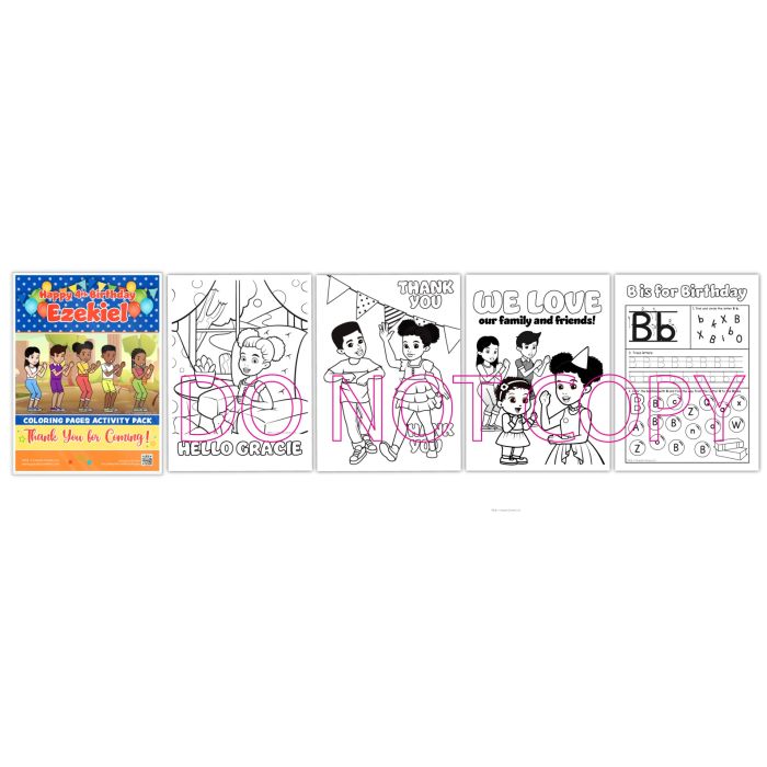 Gracies corner birthday party coloring book favor pack count birthday boy