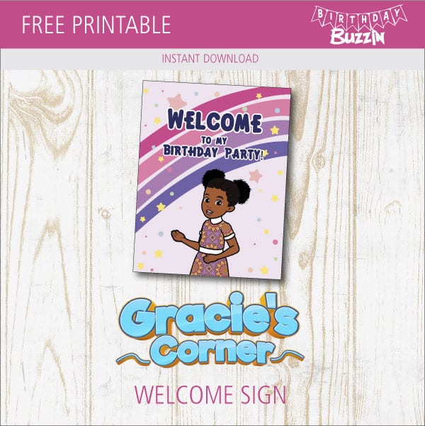 Gracies corner birthday party printables archives birthday buzzin