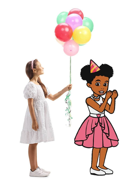 Gracies corner birthday party digital coloring page