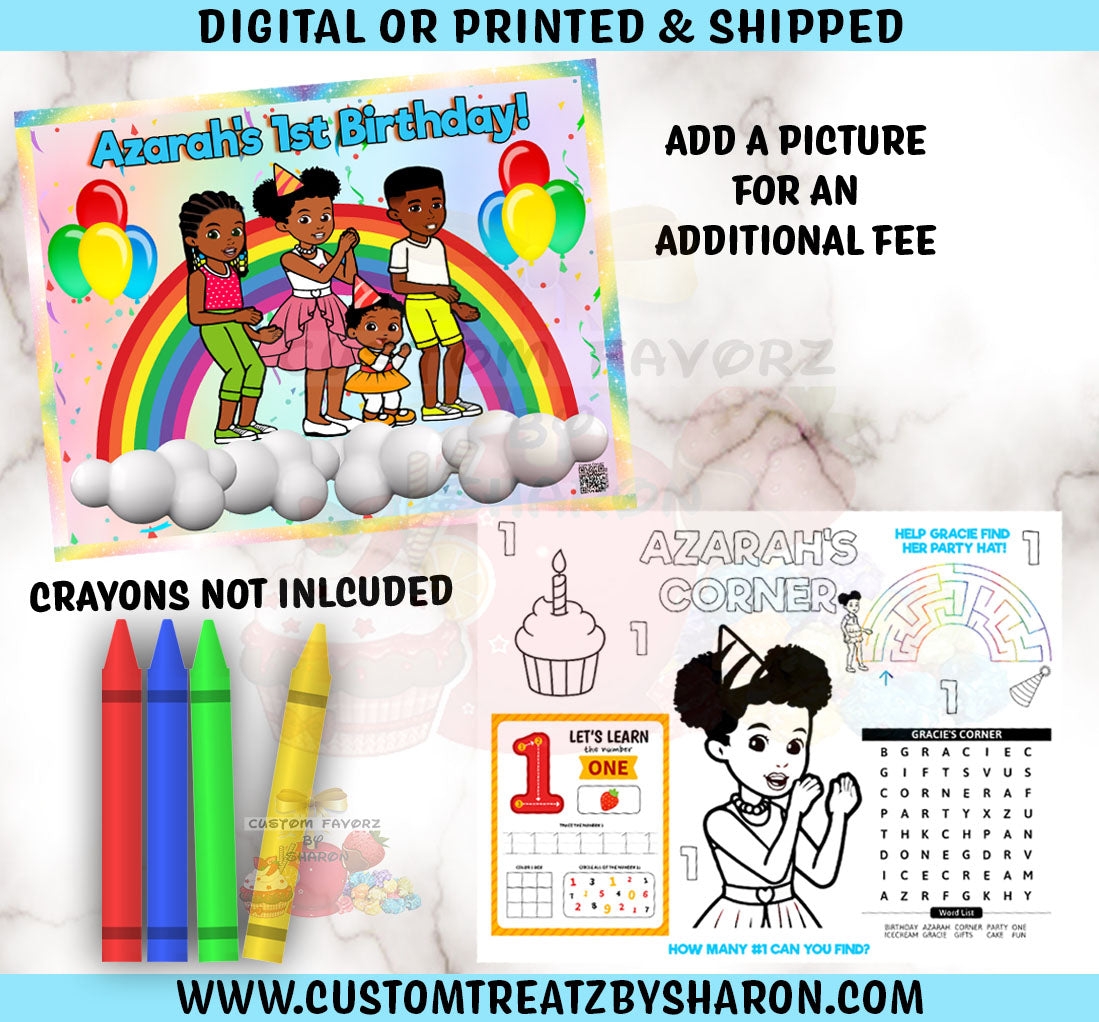 Gracies corner activity placemat