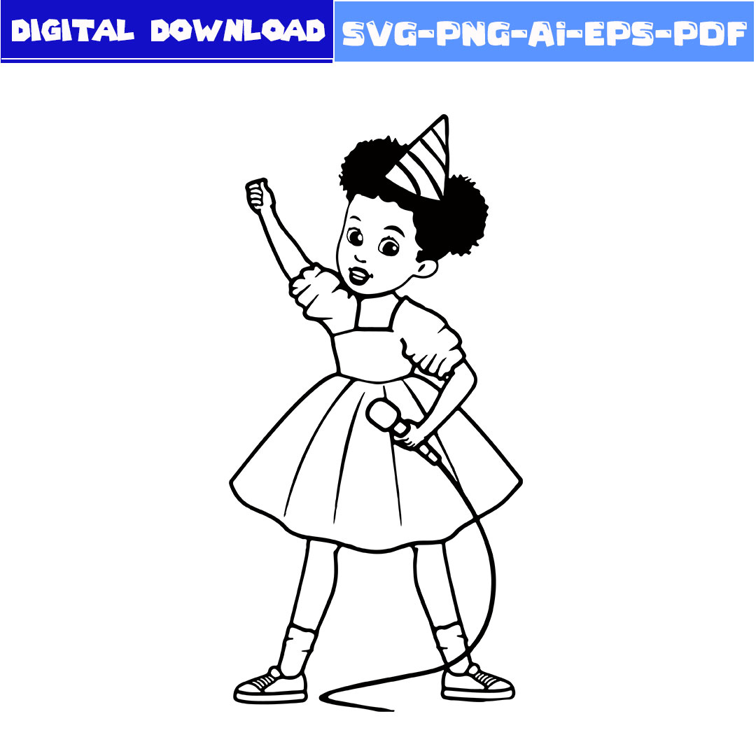 Gracies corner girl birthday outline svg gracies corner b