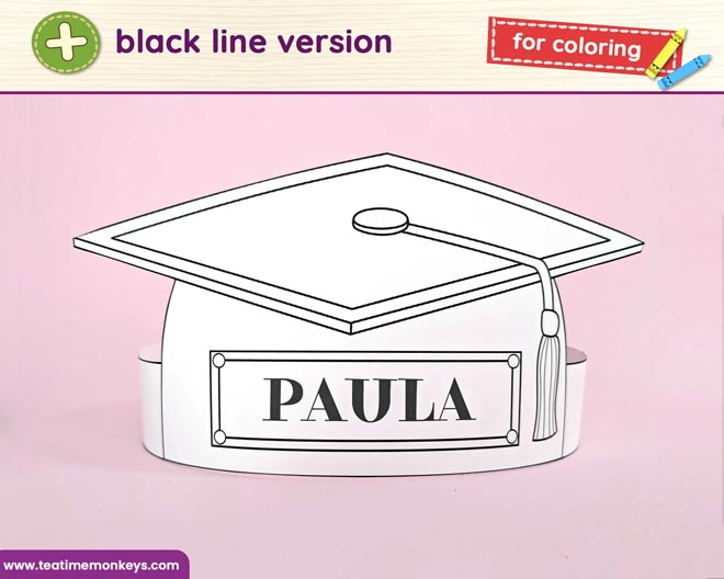 Printable graduate caps