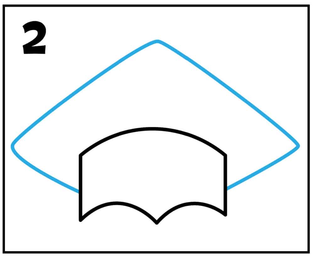 How to draw a graduation cap easy step by step tutorial