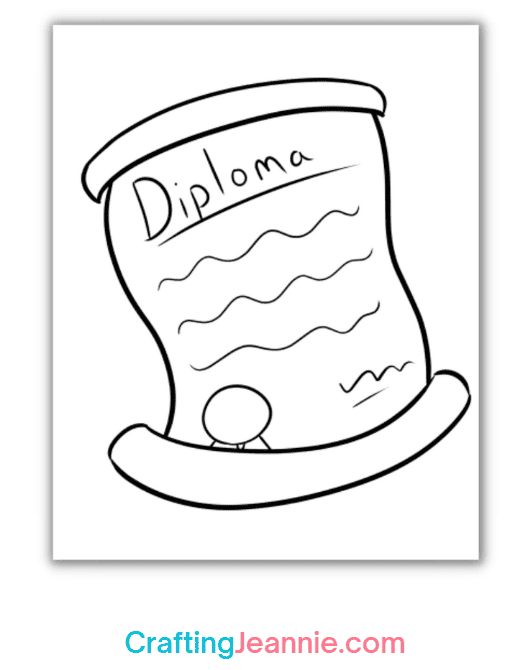 Graduation coloring pages