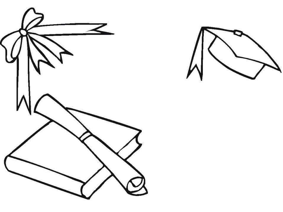 Free graduation coloring page