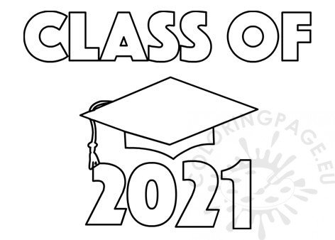 Printable graduation class of coloring page