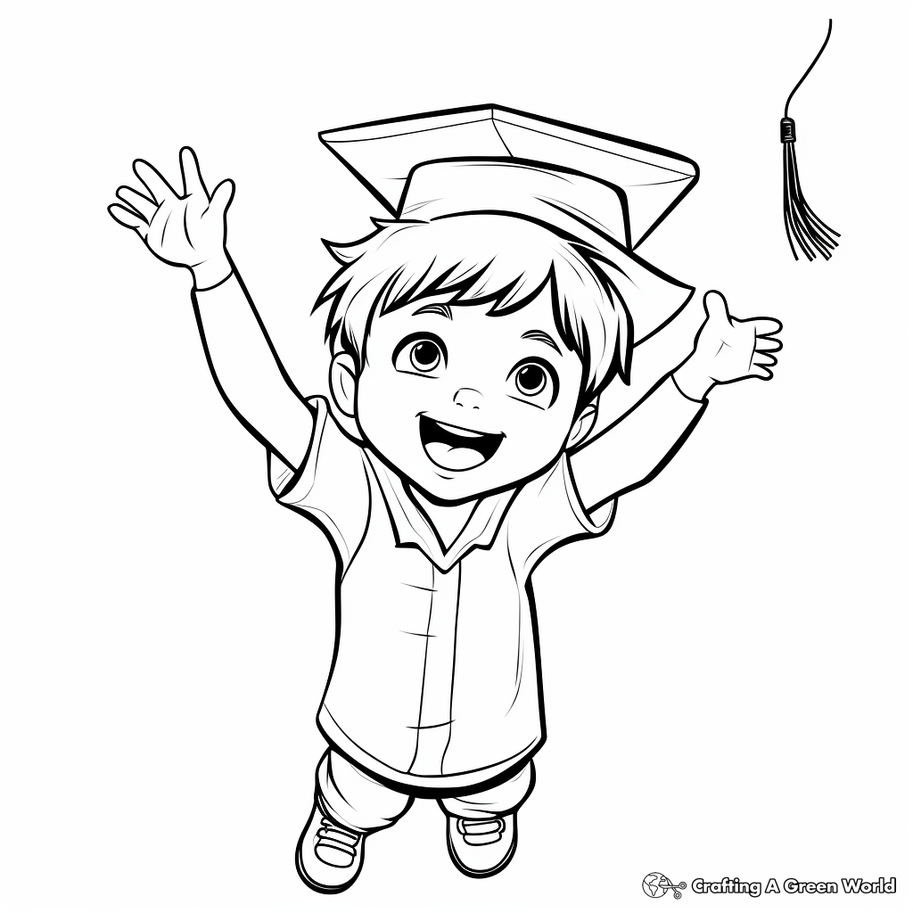 Graduation coloring pages