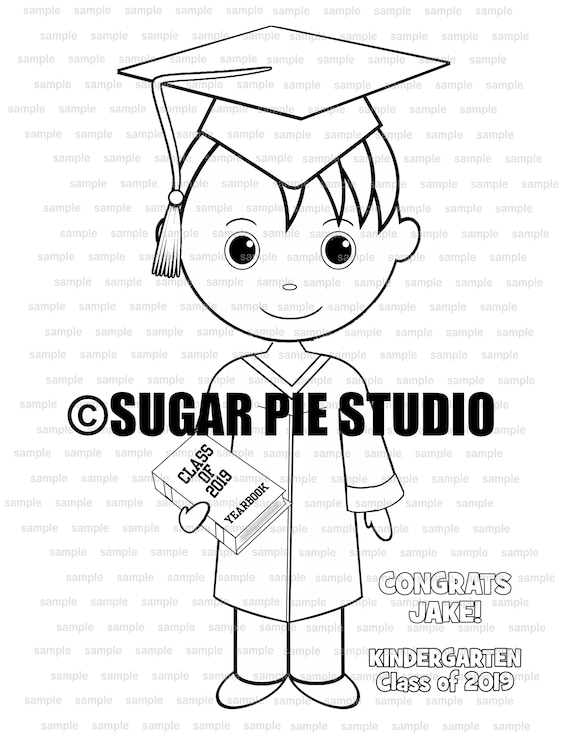 Graduation coloring page party favor or classroom party pdf printable
