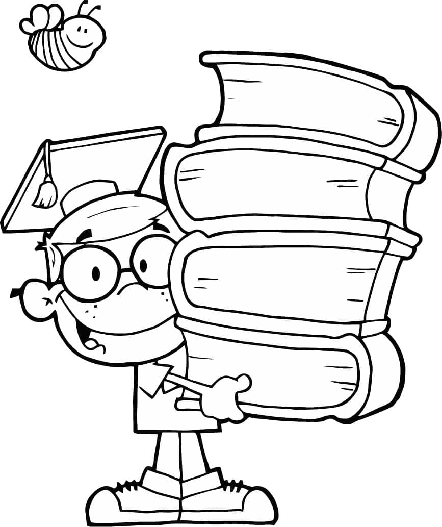 Free printable graduation coloring page